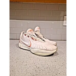 Nike LeBron 21 Akoya Light Bone/Campfire Orange FV2345-001 Men's Sizes 10.5